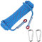 Outdoor Climbing Rope 10M(33ft), 8mm Outdoor Climbing Rope, Static Rock Climbing Rope with 2Pcs Carabiner, Escape Rope, Rescue Parachute Rope, for Hiking/Climbing/Rock Climbing/Outdoor Activities