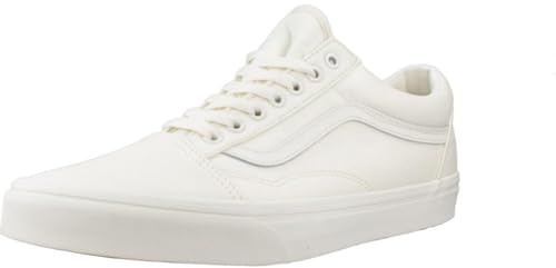 Vans Unisex-Adult Old Skool Sneaker, 2-tone Marshmallow/White, 11.5 Women/10 Men