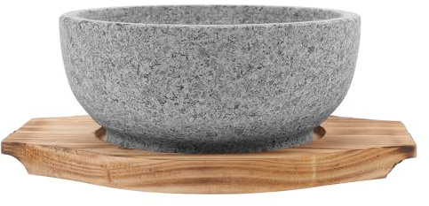 HOLIDYOYO Set Mit 1 Traditionellen Koreanischen Steinschüsseln 600 Ml Unbeschichtet Hitzebeständig Für Bibimbap-reis Den Täglichen Gebrauch