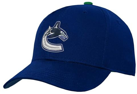 Outerstuff NHL Kids Youth 8-20 Offiziell lizenzierte vorgekrümmte Snapback-Mütze, Vancouver Canucks - Blau, Einheitsgröße