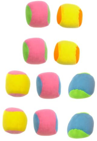 KONTONTY Klebrige Bälle Wurf Und Fangspielzeug Für Kinder 10 Stück Bunte Klettbälle Outdoor Hand Augen Koordination Strand Garten Spiel