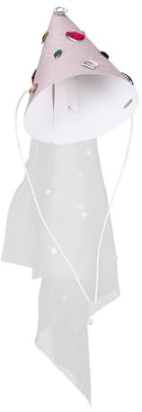 TOYANDONA Mesh-Geburtstagsmütze Partyhüte aus Papier Wursttüten Geburtstagsschärpe Kork kinderparty mitgebsel partyhütchen Papierhüte für Geburtstagsfeiern Mesh-Kegelhut Gittergewebe Rosa