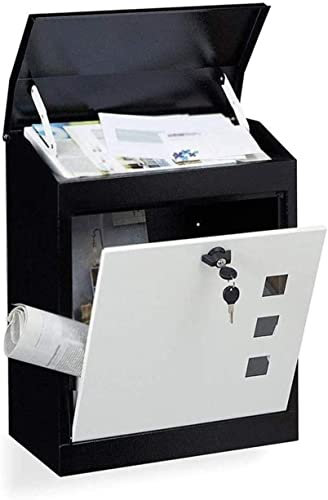 An der Wand montierter Briefkasten, abschließbarer Briefkasten zur Wandmontage, Metallschlüssel für den Außenbereich, große Kapazität, gewerblicher, ländlicher Briefkasten für Privathaushalte