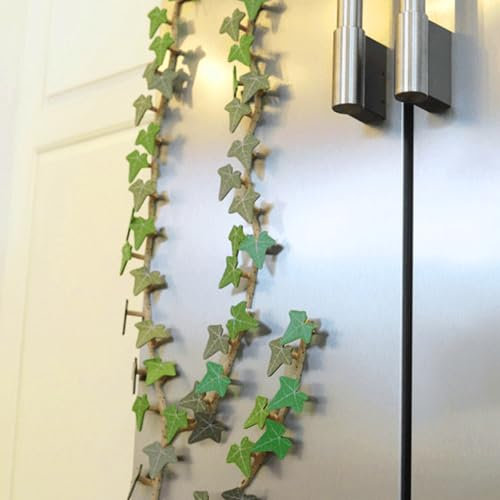 Fridge Magnet with Movable Stem, 3D Printed Ivy Fridge Magnet with Moving Stems, Funny Artificial Ivy Fridge Magnets for Home, Kitchen, Office, Gift