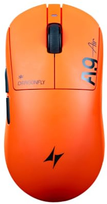 ATK Dragonfly A9 Air Wireless Gaming Mouse - Sunset Orange | 47g Lightweight, PAW3950 Ultra Sensor, Up to 42,000 DPI, 8K Polling Rate, 300 Hr Battery Life, Dual-Mode 2.4G/Wired
