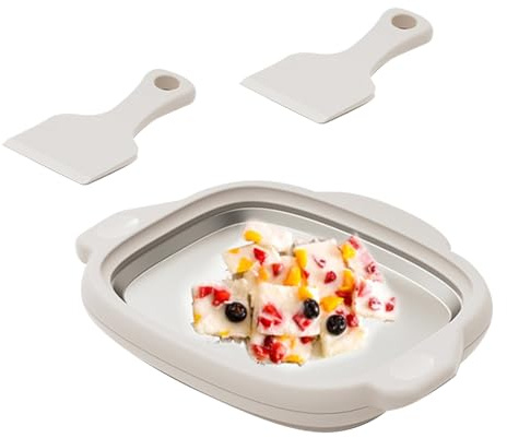 Acouto Roll-Eismaschine, Multifunktional, Innovativer, Effizienter Kleiner -Joghurt-Maker für die Herstellung von -Joghurt-Rolleis, Weiße Creme, So Dass Sie Eis Schnell und Multifunktional (WHITE)