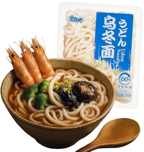 Jgfwat Udon Noodles 3-Pack | Quick-Cooking & Restaurant-Quality & Japanese Style | Udon Noodles Thick Suitable for Vegan, Fat Free & Low in Calories | 7oz/Pack