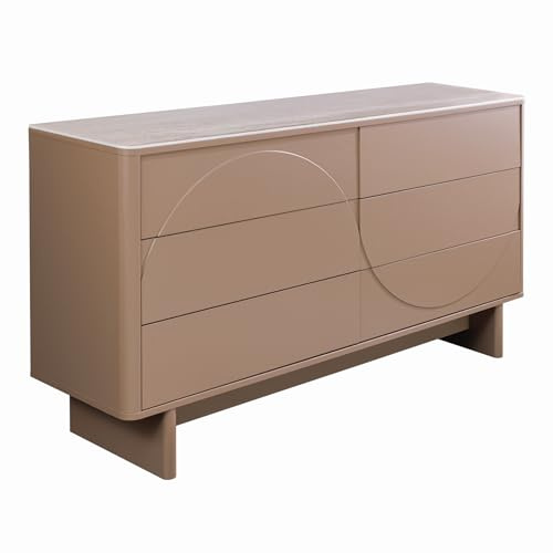 Sideboard SAVOY - 150cm - grau beige - Keramik mit Schubladen | Schubladen, hohe Belastbarkeit, pflegeleichte Oberfläche, edle Optik, hoher Komfort, lackierte Oberfläche, modernes Design