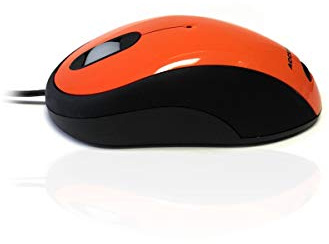 Accuratus Image Orange - USB Full Size Computer Mouse with Glossy Finish
