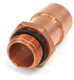 13mm (1/2) Schlauchanschluss G1/4 mit O-Ring (High-Flow) - verkupfert