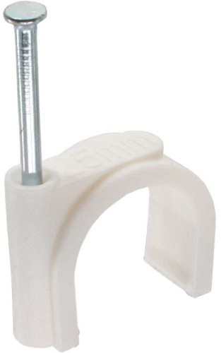 InLine 44021B 100er Pack Kabelschelle 10mm rund, weiß