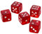 Rote Würfel im Casinostil für Craps, 19 mm, 10 Stück.