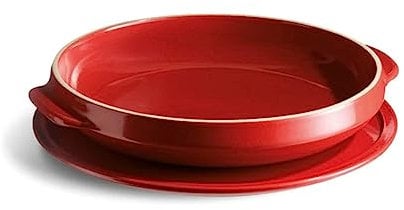 Emile Henry 33 x 28 x 5,2 cm, Juego de Tarte Tatin, Color granate