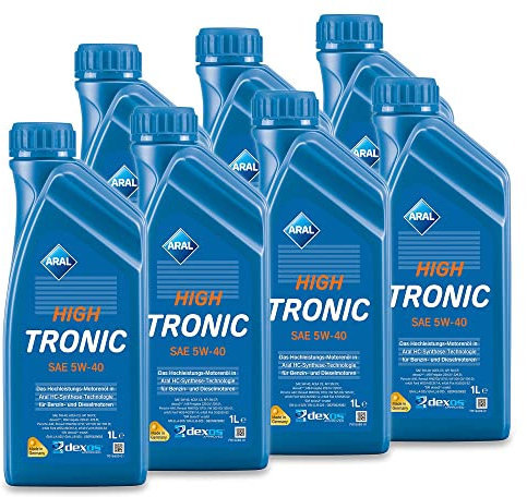 7x 1 L Liter ARAL HighTronic 5W-40 Motoröl