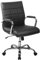 Flash Furniture Vivian Bürostuhl mit mittlerer Rückenlehne, Vinyl, mit Chromfuß und Armlehnen, Schwarz