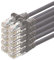 1aTTack CAT5 UTP network patch cable with 2x RJ45 plug set gray 10 pieces - 0.25m