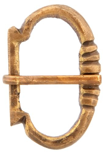 Battle-Merchant Hochmittelalter DIY Schnalle aus Messing, ca. 28 mm, Nr.2 | Authentische Replika für Mittelalter-Gürtel, Reenactment, Historische Kostüme, LARP & Fantasy Cosplay