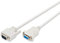DIGITUS Serielles Anschluss-Kabel - D-Sub 9 zu D-Sub 9 - Stecker zu Buchse - 2.0m Verlängerung - Schnapphauben - Beige