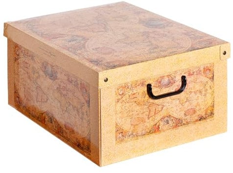 Lavatelli GROSS Karte Aufbewahrungsbox aus Karton, Geschenk kiste aus pappe, mit Deckel, Cardboard, MARCO POLO, 1 cm, BIG