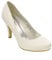 Womens Wedding MID Heel Ladies Bridal White Ivory Party Prom Heels Court Shoes Size 3 4 5 6 7 8 (UK 3 / EU 36 / US 5, White Satin)