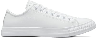 Converse All Star Monochrome Cuir Ox Trainers Men White - 11.5 (11) - Low Top Trainers Shoes