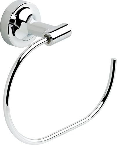 Franklin Brass Voisin (1-Pack) Hand Towel Holder Polished Chrome Towel Racks for Bathroom Wall Round Towel Ring Holder for Bath Towel Hanger for Kitchen, Bathroom Accessories VOI46-PC