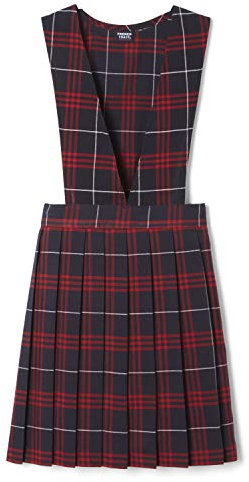 French Toast Pullover mit V-Ausschnitt für Mädchen, Marineblau und Rot kariert, 8