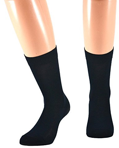 Fontana Calze, 8 paia di calze CORTE in puro cotone Filo di Scozia elasticizzate, confortevoli e rinforzate su punta e tallone. Prodotto Italiano. BLU - TG 42-44