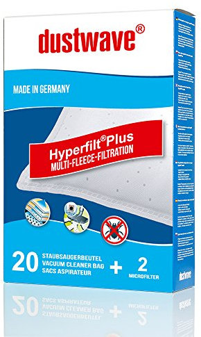 Megapack - 20 Staubsaugerbeutel passend für Rowenta - RO 6441 EA / RO6441EA Silence Force Bodenstaubsauger - dustwave® Markenstaubbeutel Made in Germany