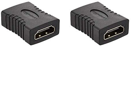 Amazon Basics Coupleur HDMI (Lot de 2), 29 x 22 mm, Noir