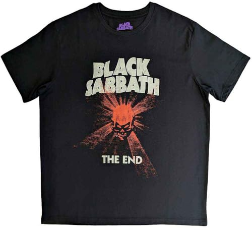 Black Sabbath Men's Tee: The End Mushroom Cloud T-Shirt
