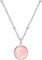 Glanzstücke Damen-Halskette 925/- Sterling Silber mit Edelstein-Anhänger Rosenquarz rosa - Edelsteinkette für Frauen Heilsteine Rosen-Quartz