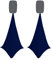 2x spandex stretch speaker stands scrims, DOUBLE SIDED tripod cover (navy blue)