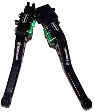 Motorrad Kupplung Brembeshebel verstellbar kompatibel für Kawasaki Z1000 (2007-2016) Z750R (2011-2012) ZX10R (2006-2015) ZX6R/636 (2007-2017) (Kurts)