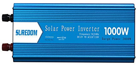 1000W Inversor De Corriente Onda Sinusoidal 12V A 220V Convertidor con CA Universal Cargue Su Computadora Portátil, Almohadilla, Los Telefonos, Tableta, Consolas-12V