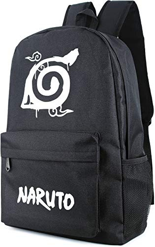 Roffatide Anime Oxford Backpack Luminous School Bag Cartoon Printed Back Pack Daypack Black 1