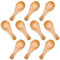 HANSGO Kleiner Holzlöffel, 7,6 cm, Eis, Salz, Löffel, Honig, Kaffee, Tee, Zucker, Salz, Senf, Hellbraun, 10 Stück