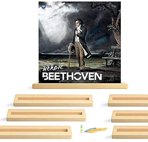 LE-BAND Record Shelves Set of 8 - Vinyl Shelf - Records Display - Record Frame Ledge - Lp Albums Storage Wall Mount - Album Holder Organizer and Stand Vintage Decor - Pine Wood (Natural)