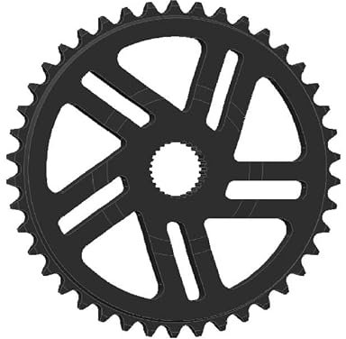 Esjot Kettenblatt für Bosch Gen 4 42 Zähne | schwarz | Lochkreis: Direct Mount mm | Ausführung: 1/2