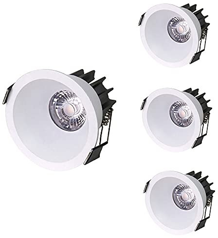 SDUYTEG Paquete De 4 Luces LED Empotrables De Techo Luces del Recipiente del Centro Comercial Lámparas Empotrables De Aluminio para El Hogar Lámparas De Recipiente De Oficina