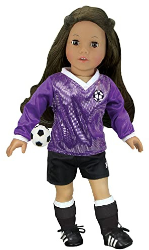 Sophias by Teamson Kids Doll Soccer-Outfit 6-teilige Set mit Ball für 18 Puppen