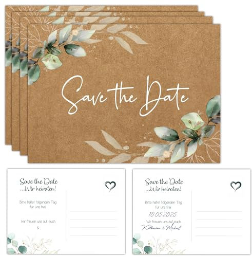 Eummel 25 save the date Karten Hochzeit Wir heiraten Einladung Wedding Hochzeitsfeier Hochzeit Save the Date Postkarten Hochzeit