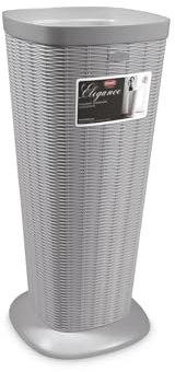 Stefanplast Elegance Porte-parapluies Rattan, gris, 25 x 57 cm