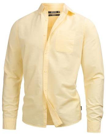 Indicode Herren Kepner Hemd mit Brust-Tasche aus Baumwolle | Herrenhemd für Männer Anise Flower, XXL