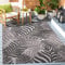 SANAT Outdoor Teppich Wetterfest - Outdoorteppiche für den Innen und Außenbereich, Balkon Teppich Wasserabweisend, Strapazierfähige Teppiche für Terrasse Garten und Wohnzimmer, Grau 80 x 150 cm