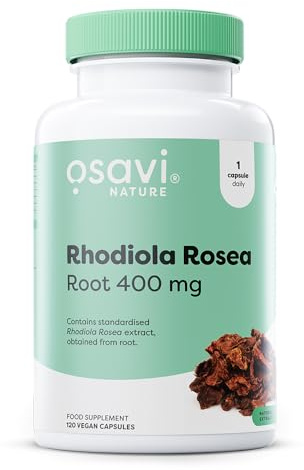 Osavi Rhodiola Rosea Root 400mg – 120 Vegan Caps | Adaptogenic Support for Reducing Stress–Induced Fatigue and Enhancing Mental & Physical Wellbeing
