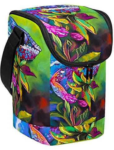 Lonchera Chameleon reutilizable, lonchera vertical grande con correa ajustable para el hombro