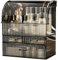 Suyoo Make-up-Aufbewahrungs-Organizer, Größe XL, Acryl, Kosmetik-Organizer, Hautpflege-Vitrine mit Schubladen, Kommode (Schwarz, XL)