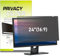 Lively Life 24 inch Computer Privacy Screen Filter for 16:9 Widescreen Display, Monitor Screen Privacy Filter, Anti Spy Anti-Glare Blue Light Blocking Screen Protector Film (24,16:9)