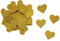 Oblique Unique® 25 Stück Holz Herzen Glitzer Konfetti Holzdeko Tischdeko Streudeko zur Verzierung Dekoration für JGA Hochzeit Valentinstag Party zum Basteln (Gold)